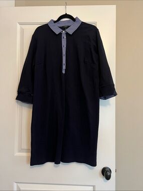 Talbots Women's Blue and Navy Dress